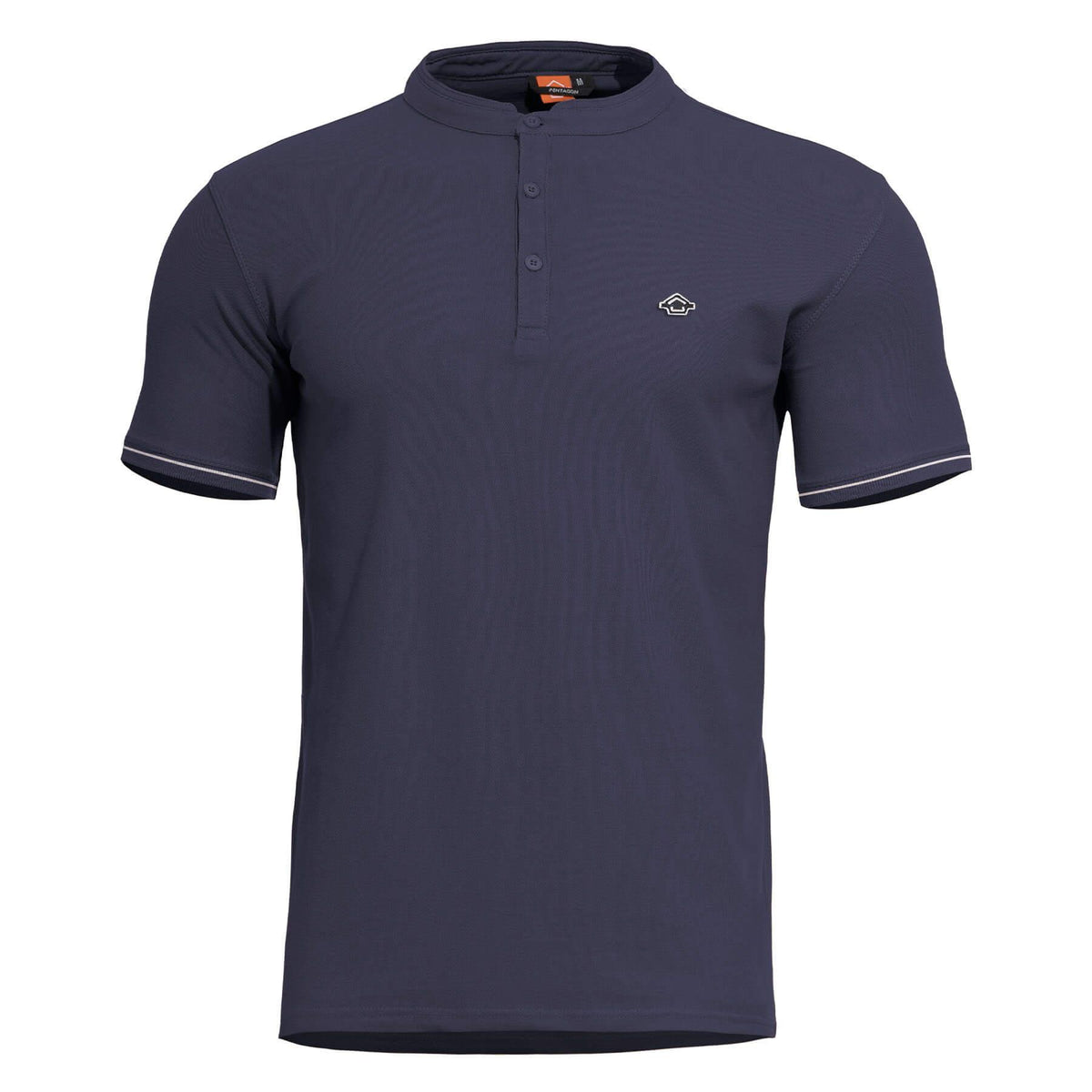Pentagon Levantes Henley Stripes тениска, тъмносиня
