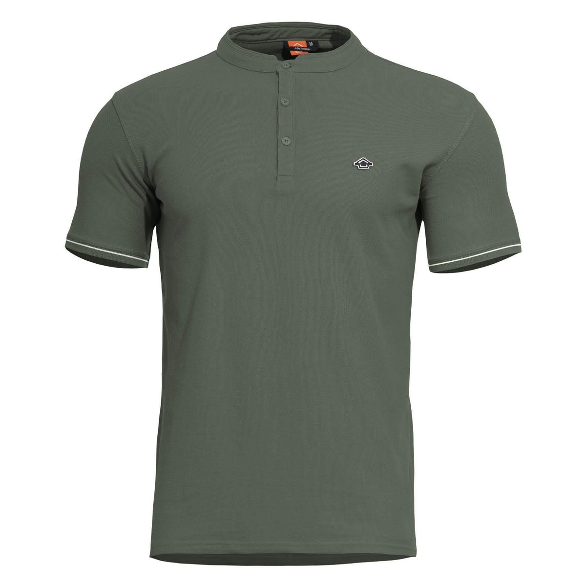 Pentagon Levantes Henley Stripes T-Shirt, Camo Green