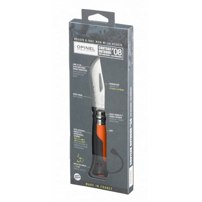 Opinel VRI N°08 сгъваем нож Inox Outdoor, оранжев