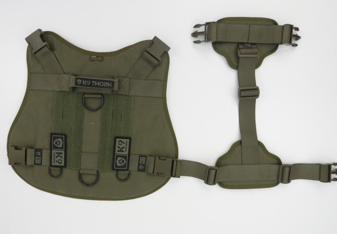 K9 Thorn postroj s reflexným prvkom Echo, olivová, M
