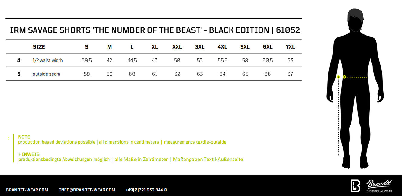 Brandit Iron Maiden The Number of The Beast шорти Savage черно edition, черни