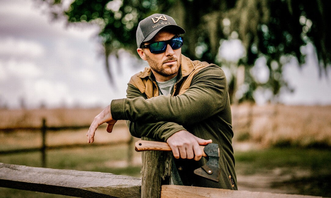 Wiley X Peak слънчеви очила Captivate Polarized, матно черни, синьо огледално
