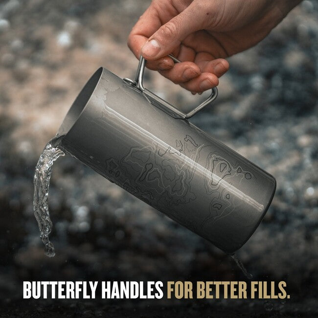 GRAYL GeoPress™ Titanium Purifier филтърна бутилка + Cook Lid, Covert черно