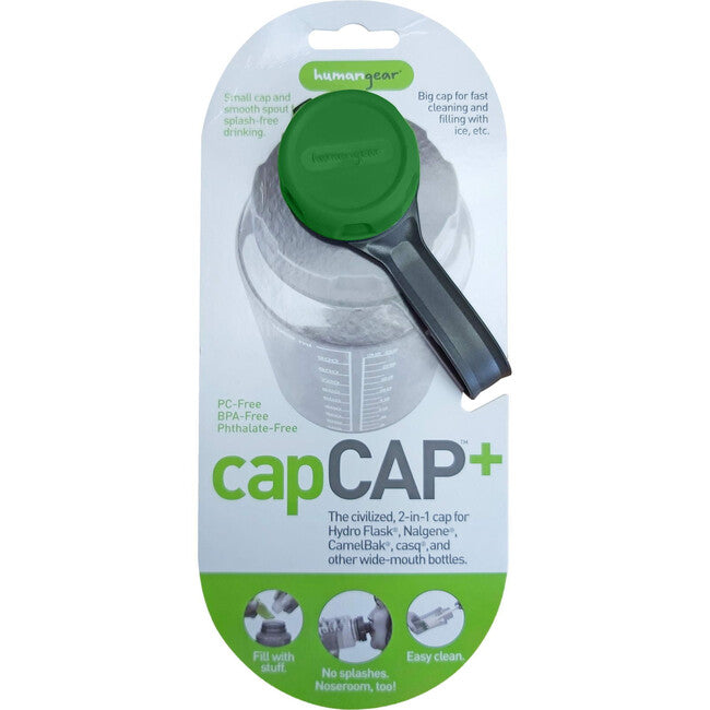 Humangear capCAP+ капак за бутилка, зелен, диаметър 5,3 см