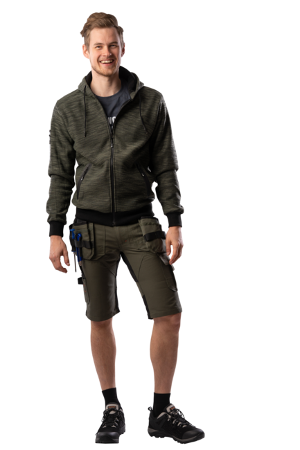 Bennon Erebos Work Shorts, Green/Black
