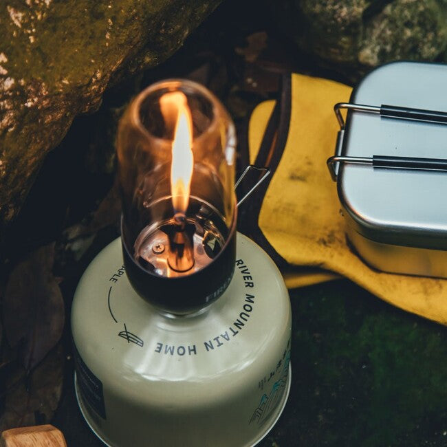 Fire Maple газова лампа с боросиликатно стъкло, черна