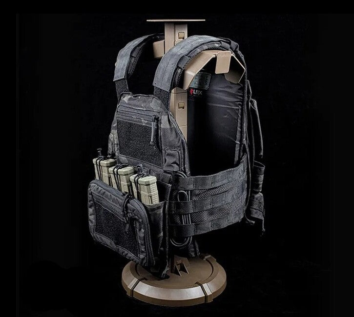 DRAGOWA Tactical стоманена регулируем щанд за тактическо оборудване, койот