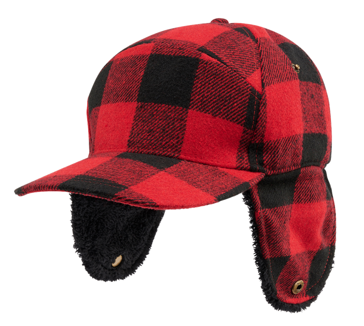 Brandit Lumberjack зимна шапка, червено черна