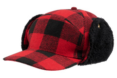 Brandit Lumberjack зимна шапка, червено черна
