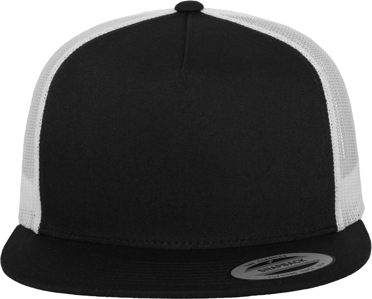 Brandit Classic Trucker 2-Tone čiapka s rovným šiltom, čierna-biela