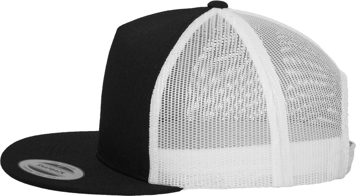 Brandit Classic Trucker 2-Tone čiapka s rovným šiltom, čierna-biela