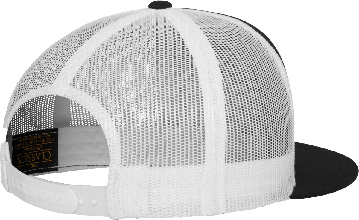 Brandit Classic Trucker 2-Tone čiapka s rovným šiltom, čierna-biela