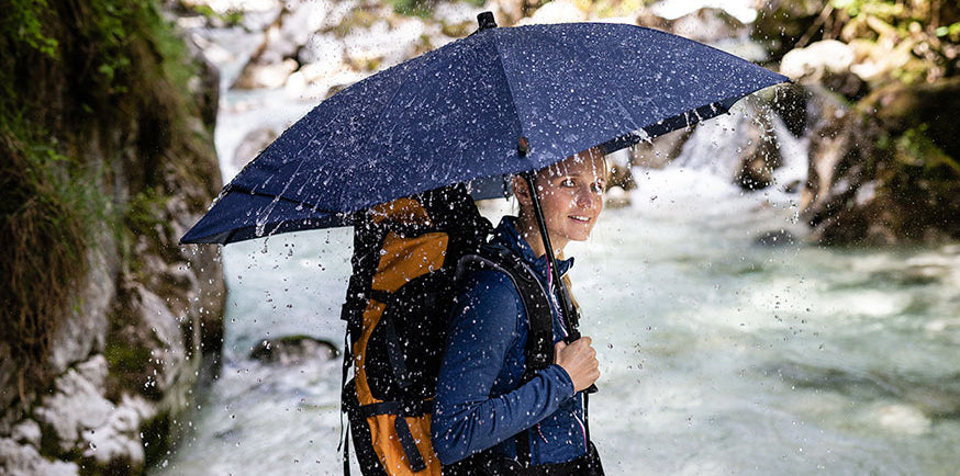EuroSchirm Swing Backpack Rain Shield чадър за раница, син