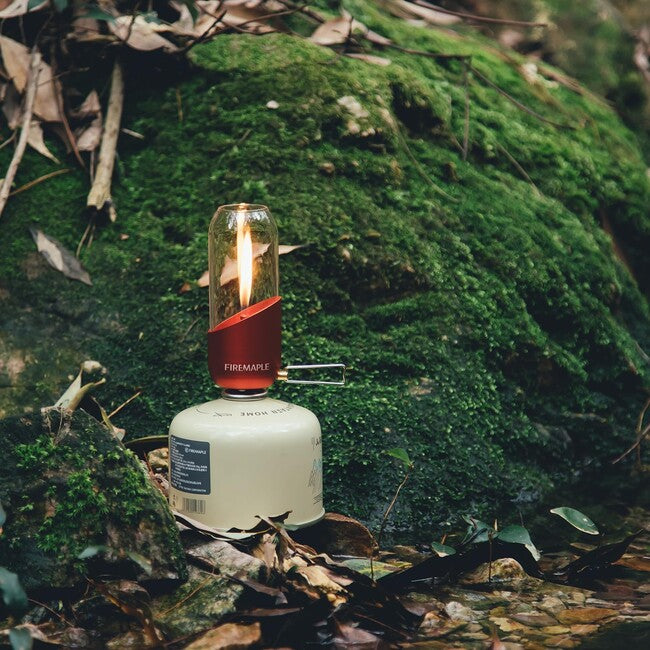 Fire Maple газова лампа с боросиликатно стъкло, червена