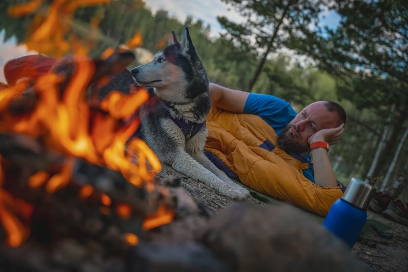 HUSKY Enjoy Long спален чувал, синьо-оранжев