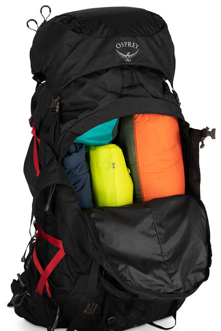 OSPREY AETHER PLUS 100 туристическа раница, черна