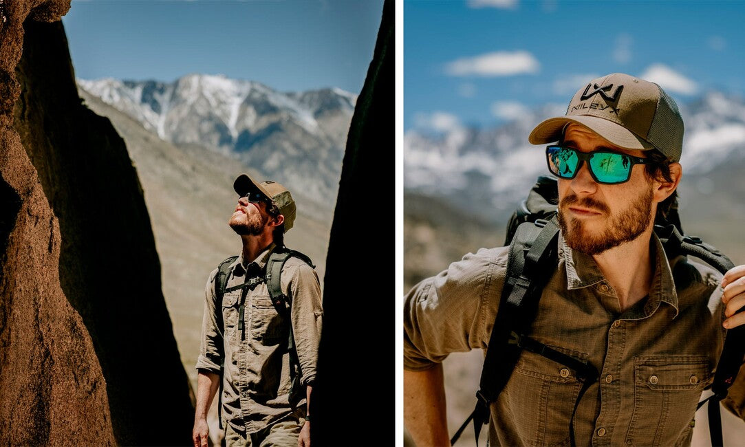 Wiley X Sierra слънчеви очила Captivate Polarized, мат графит, зелено огледало