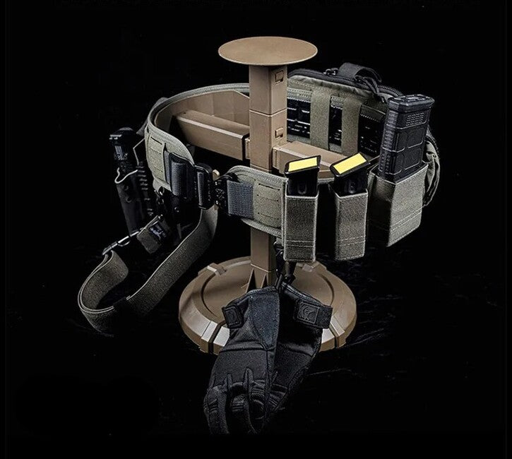 DRAGOWA Tactical стоманена регулируем стойка за тактическо оборудване, черна