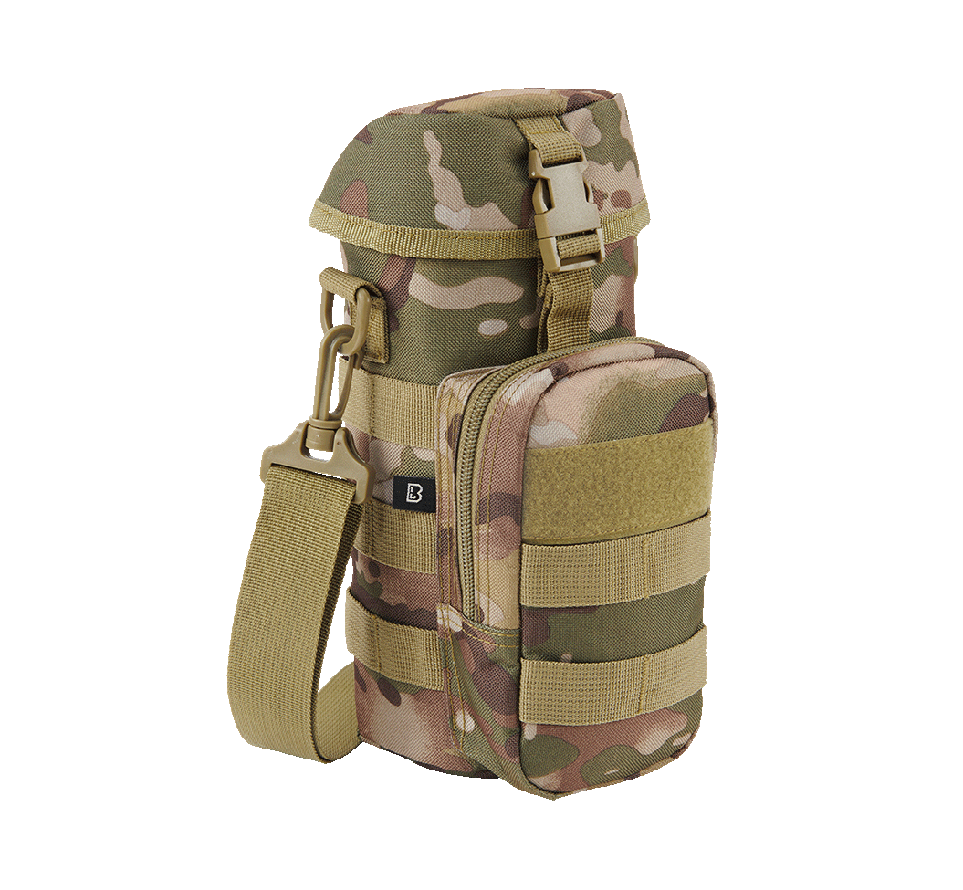 Brandit Molle II obal na fľašu s kapsičkou, multicam