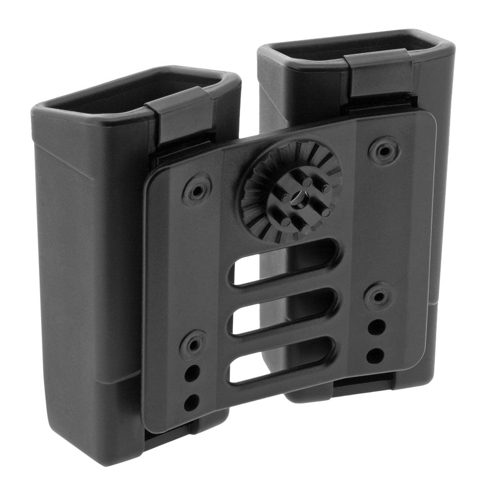 ESP MH-MH-04 dvojité rotačné puzdro na dva zásobníky 9 mm Luger, čierne