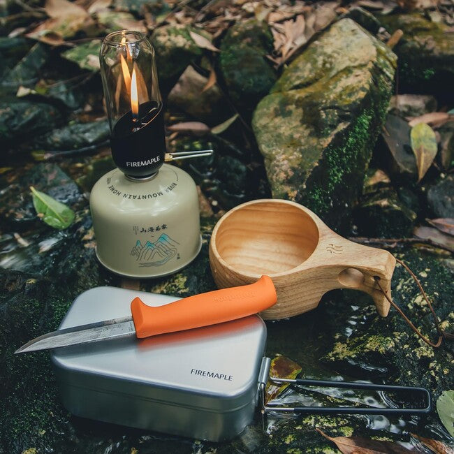 Fire Maple газова лампа с боросиликатно стъкло, черна
