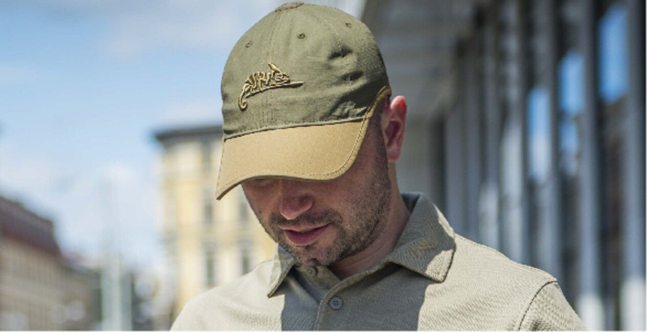 Helikon-Tex шапка PolyCotton Ripstop с лого, маслинено зелено / Adaptive