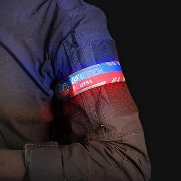 NexTorch® UT51 L мигаща безопасностна лента, червено-синя