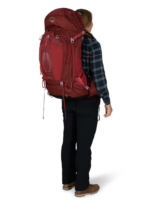 OSPREY AURA AG 65 туристическа раница, горскоплоден sorbet червен