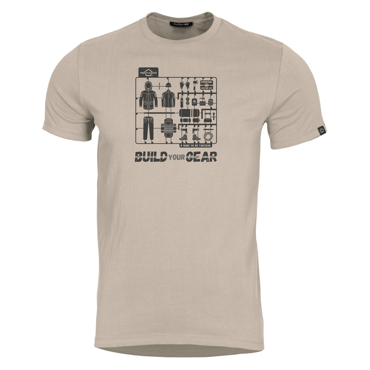Pentagon Built Your Gear тениска, каки