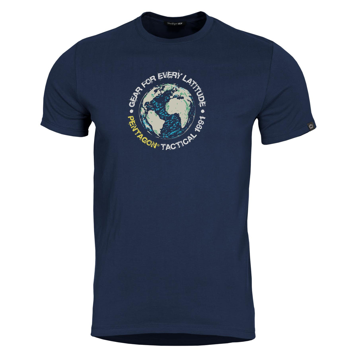Pentagon Globe ανδρικό κοντομάνικο μπλουζάκι, midnight blue