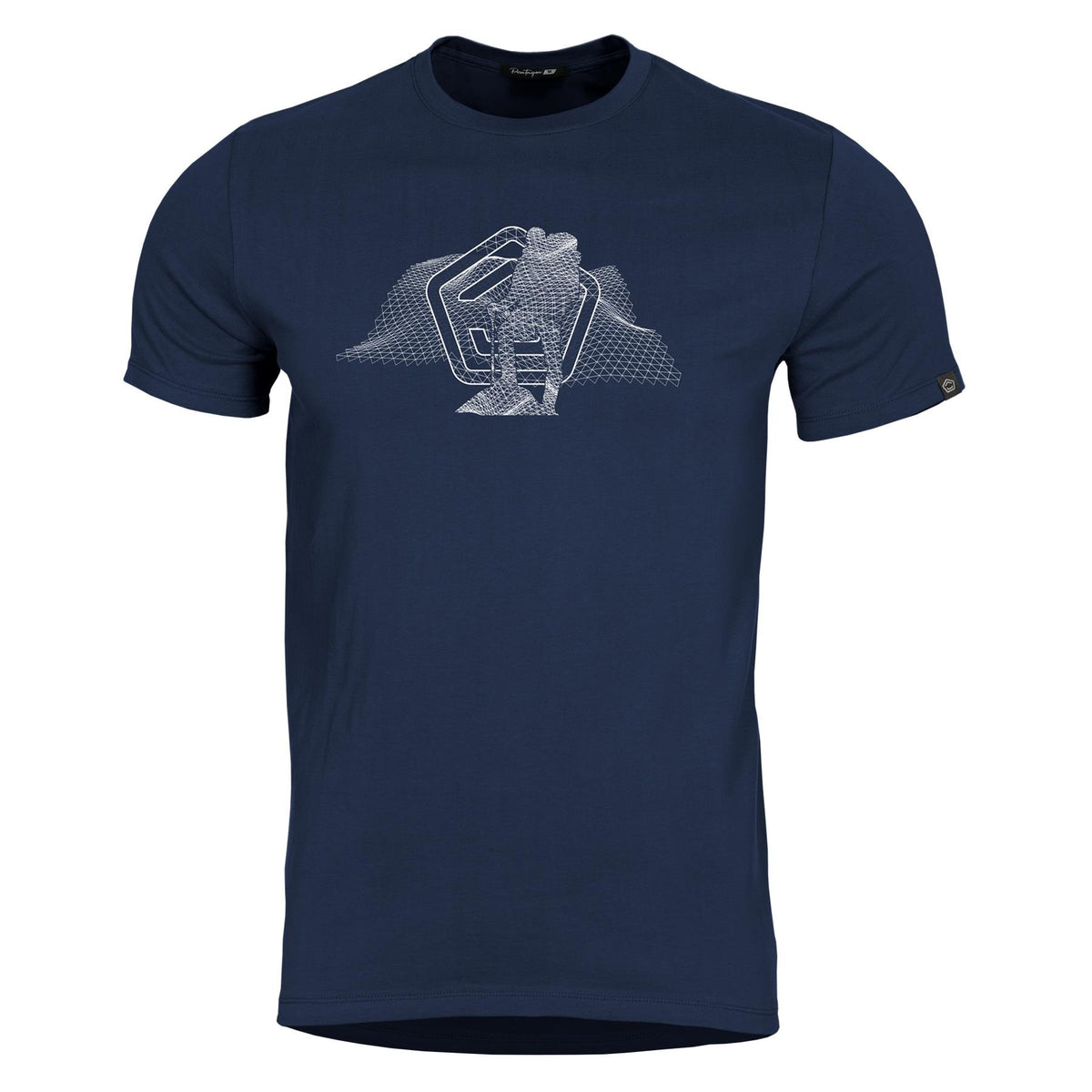 Pentagon Wireframe мъжка тениска с къс ръкав, midnight blue
