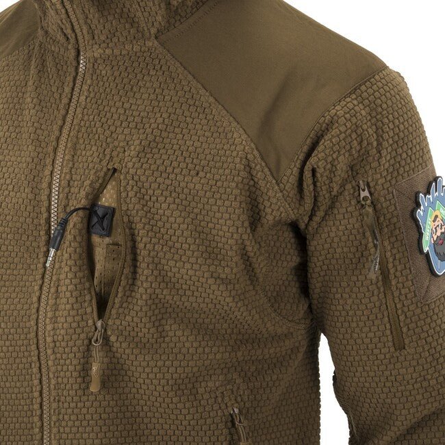 Helikon-Tex ALPHA HOODIE суитшърт Grid Флийс, сива