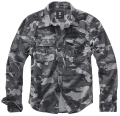 Brandit Vintage мъжка риза, Grey camo