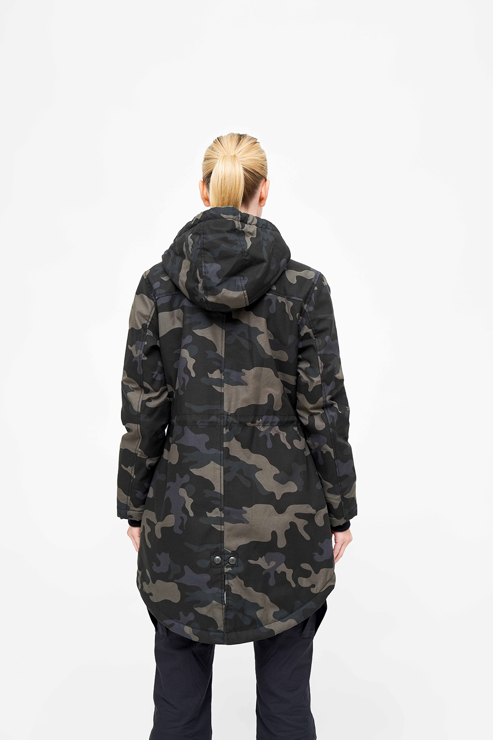 Brandit Marsh Lake dámska parka zimná bunda s kapucňou, Darkcamo
