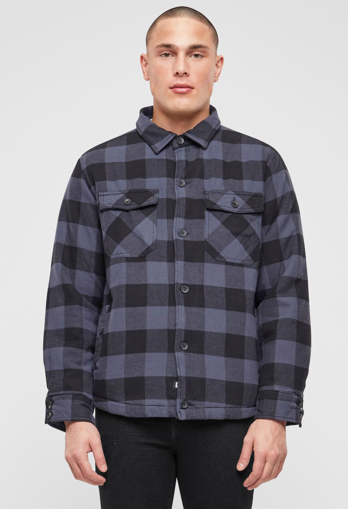 Brandit Lumberjacket bunda, šedo čierna