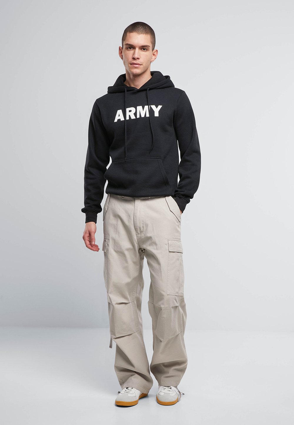 Brandit Army mikina s kapucňou, čierna