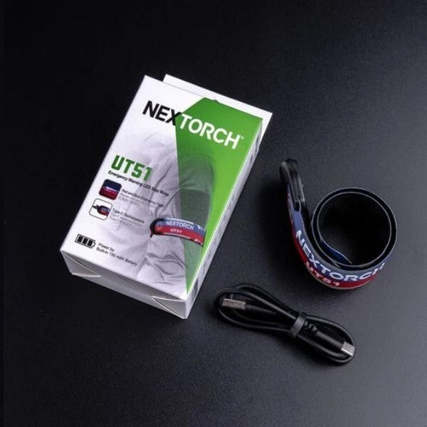 NexTorch® UT51 мигаща безопасностна лента, червено-синя