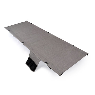 BasicNature кемпингово легло издигнато, 190 cm, сиво