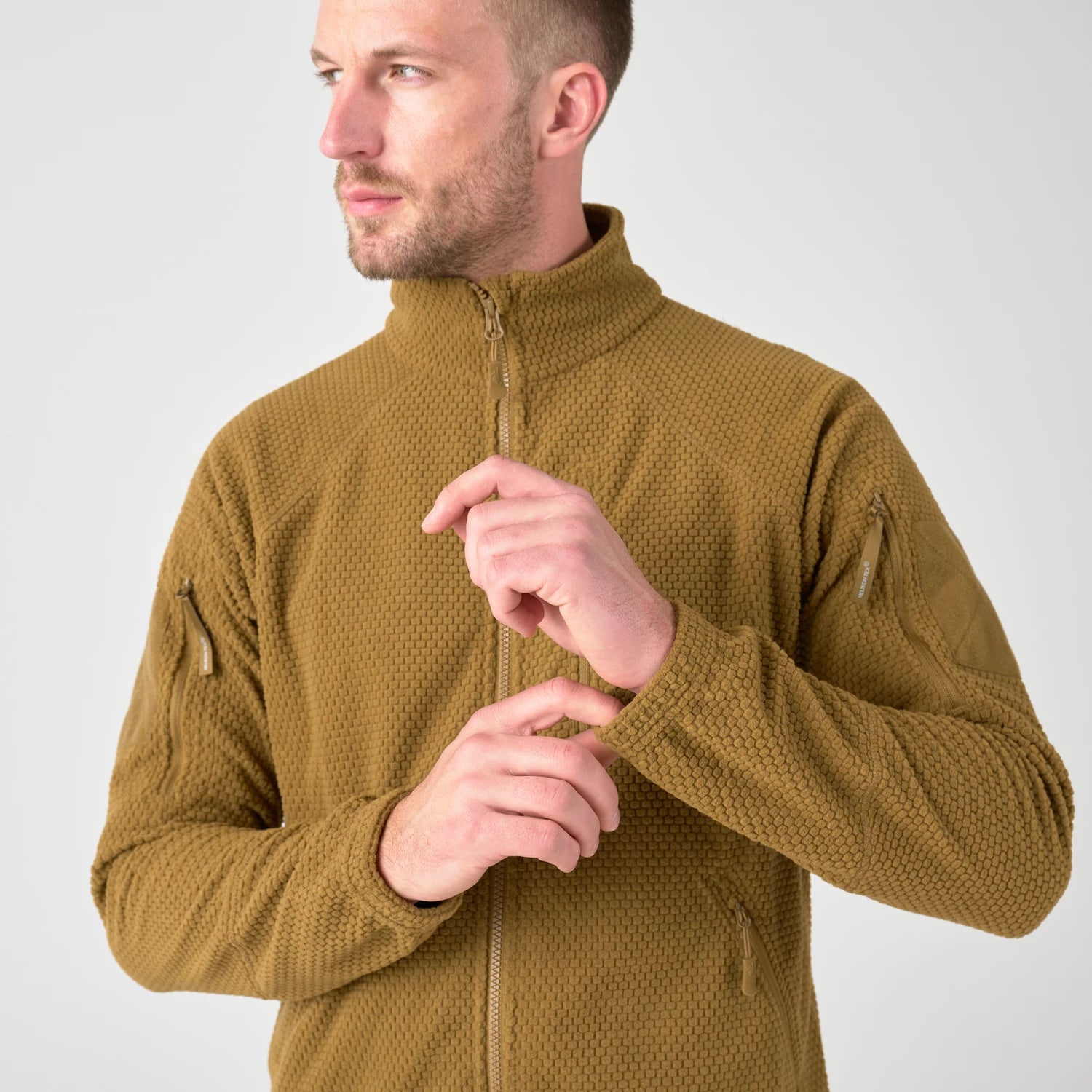 Helikon-Tex Alpha Tactical flisová bunda, olivová – detail 6