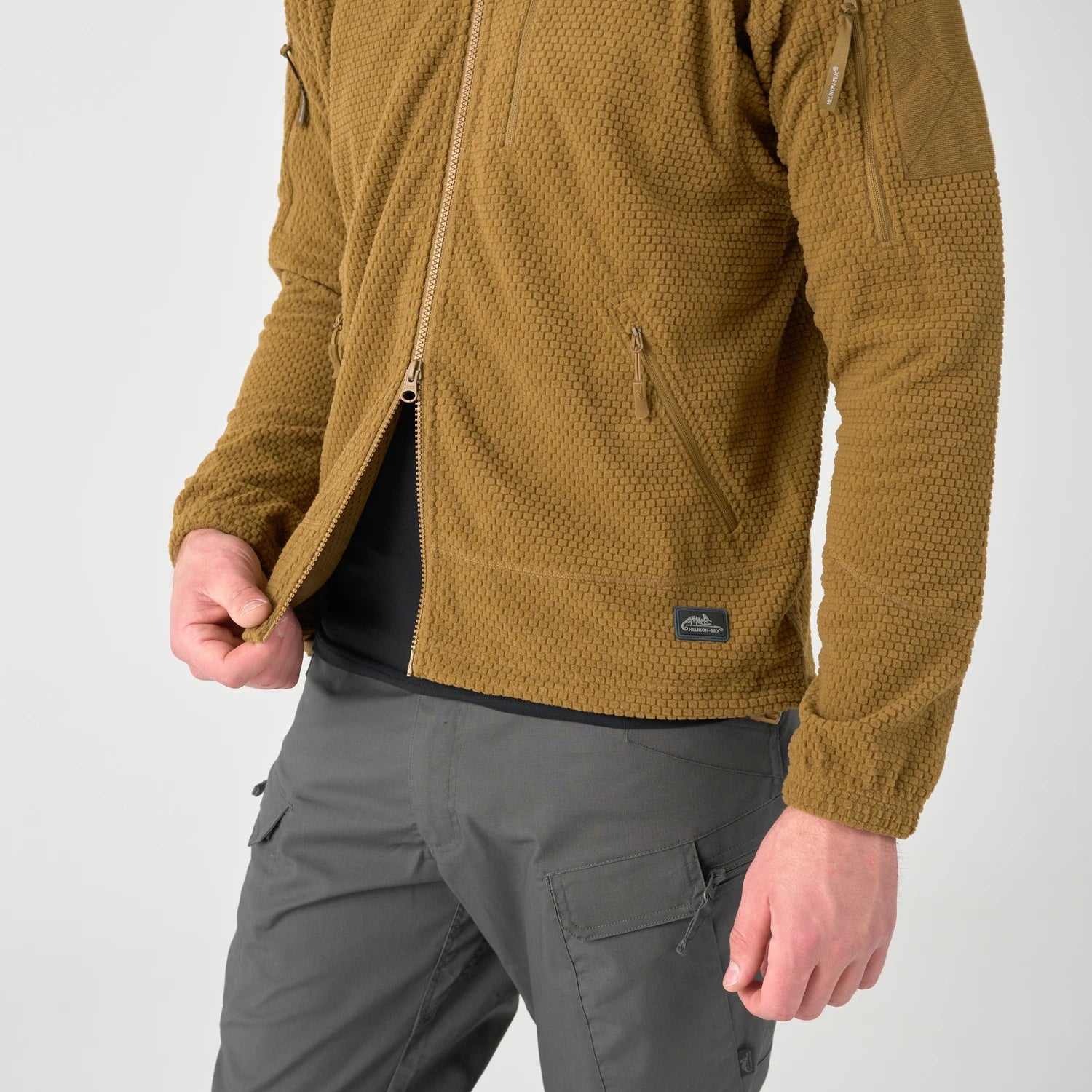 Helikon-Tex Alpha Tactical flisová bunda, olivová – detail 7