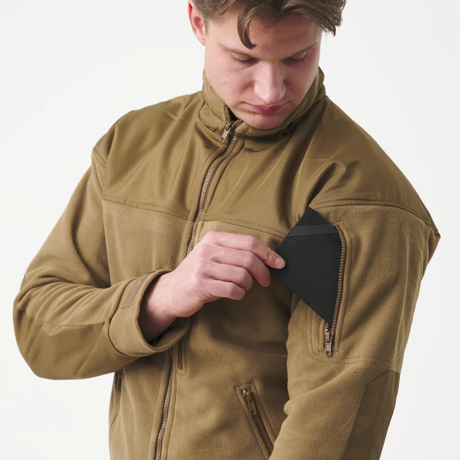 Helikon-Tex Classic Army flisová spevnená bunda, čierna – detail 5