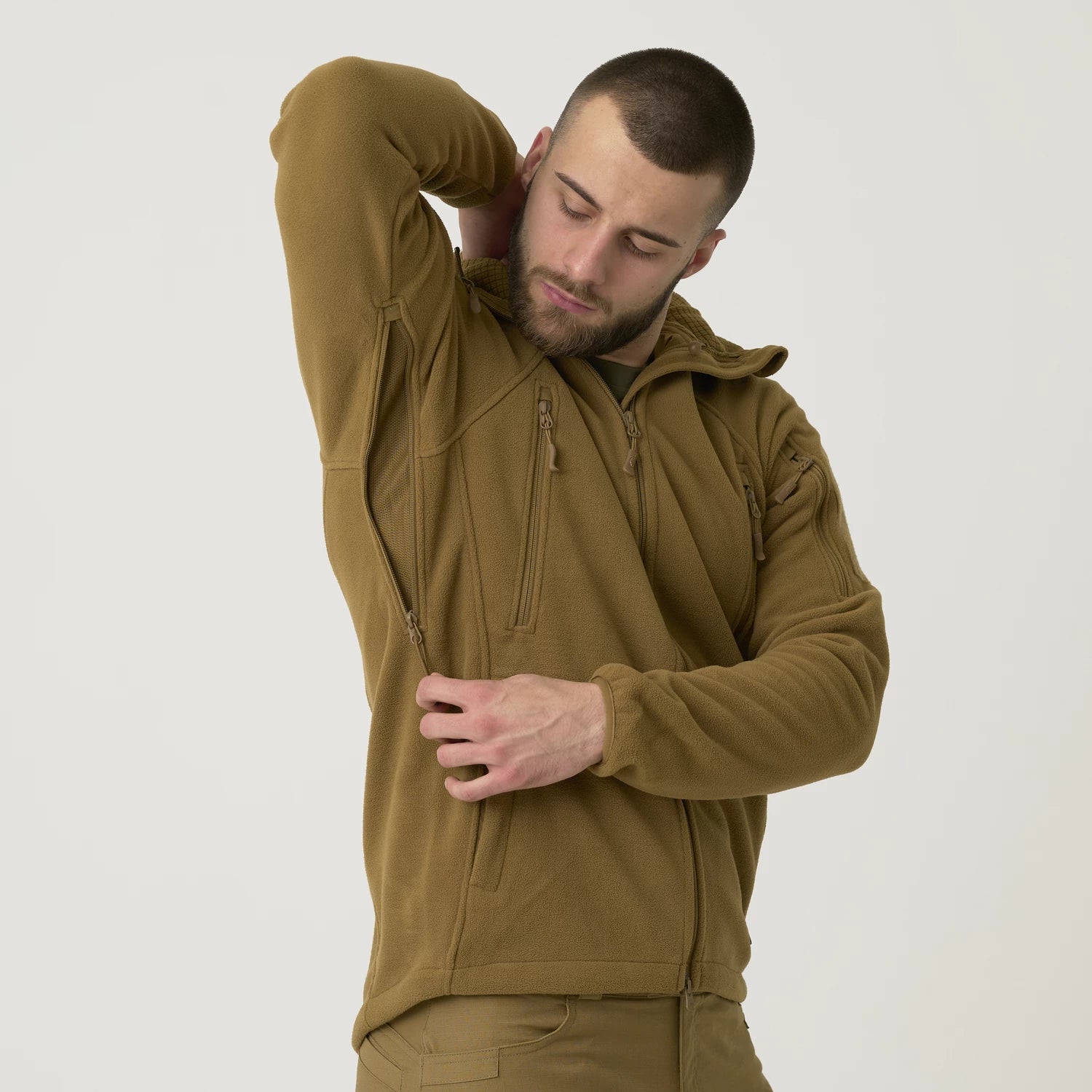Helikon-Tex Patriot Mk 2 mikina Hybrid Fleece, Olive Green – detail 6