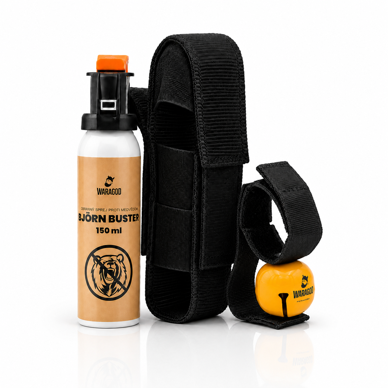 WARAGOD Outdoor Safety Set – σπρέι για αρκούδες, θήκη και κουδούνι