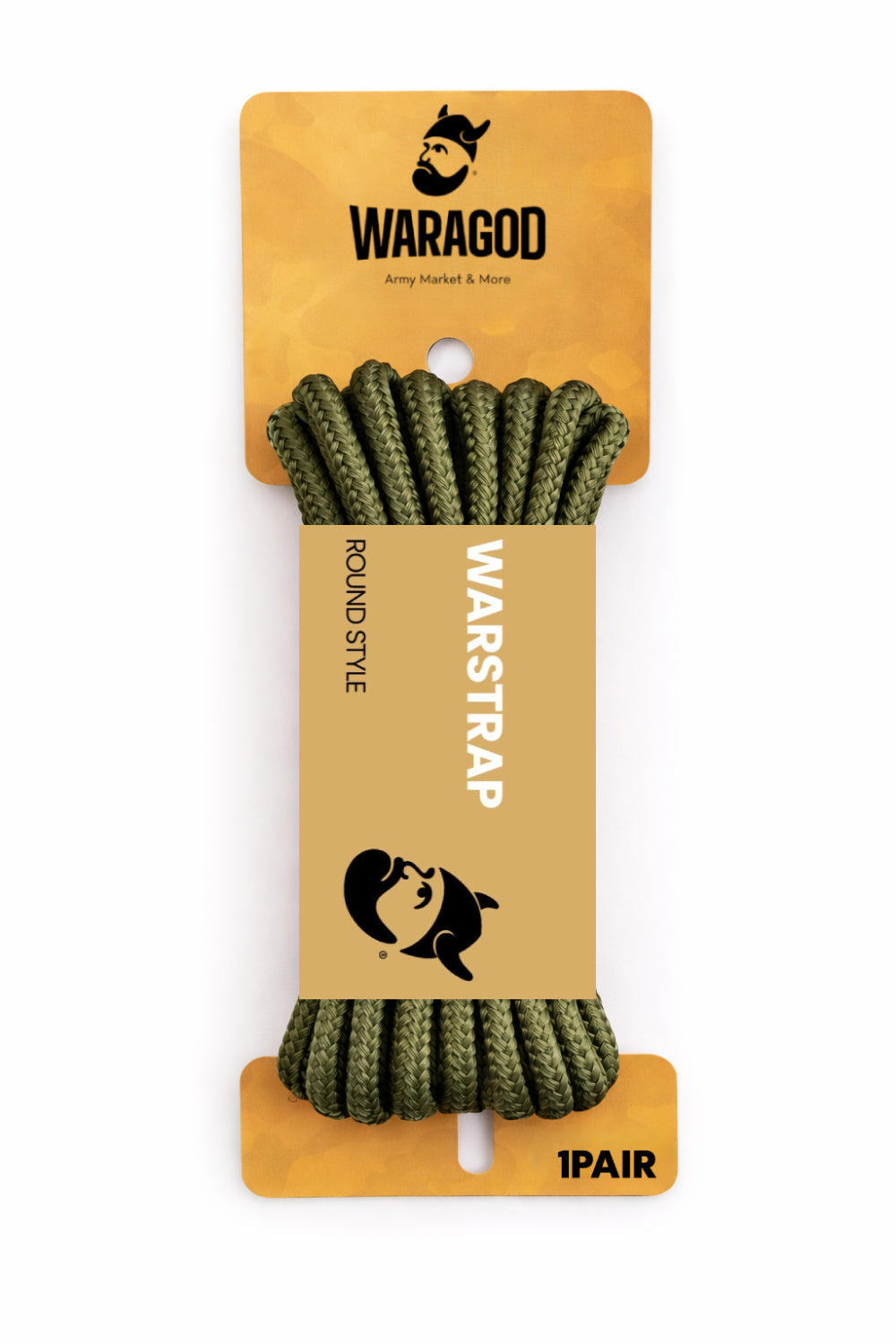 WARAGOD Warstrap Round шнурки за обувки, маслинени