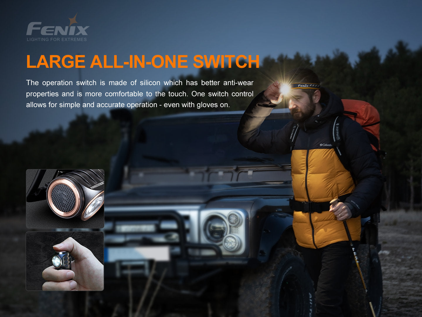 Fenix HM51R Ruby V3.0 nabíjateľná čelovka, celočierna