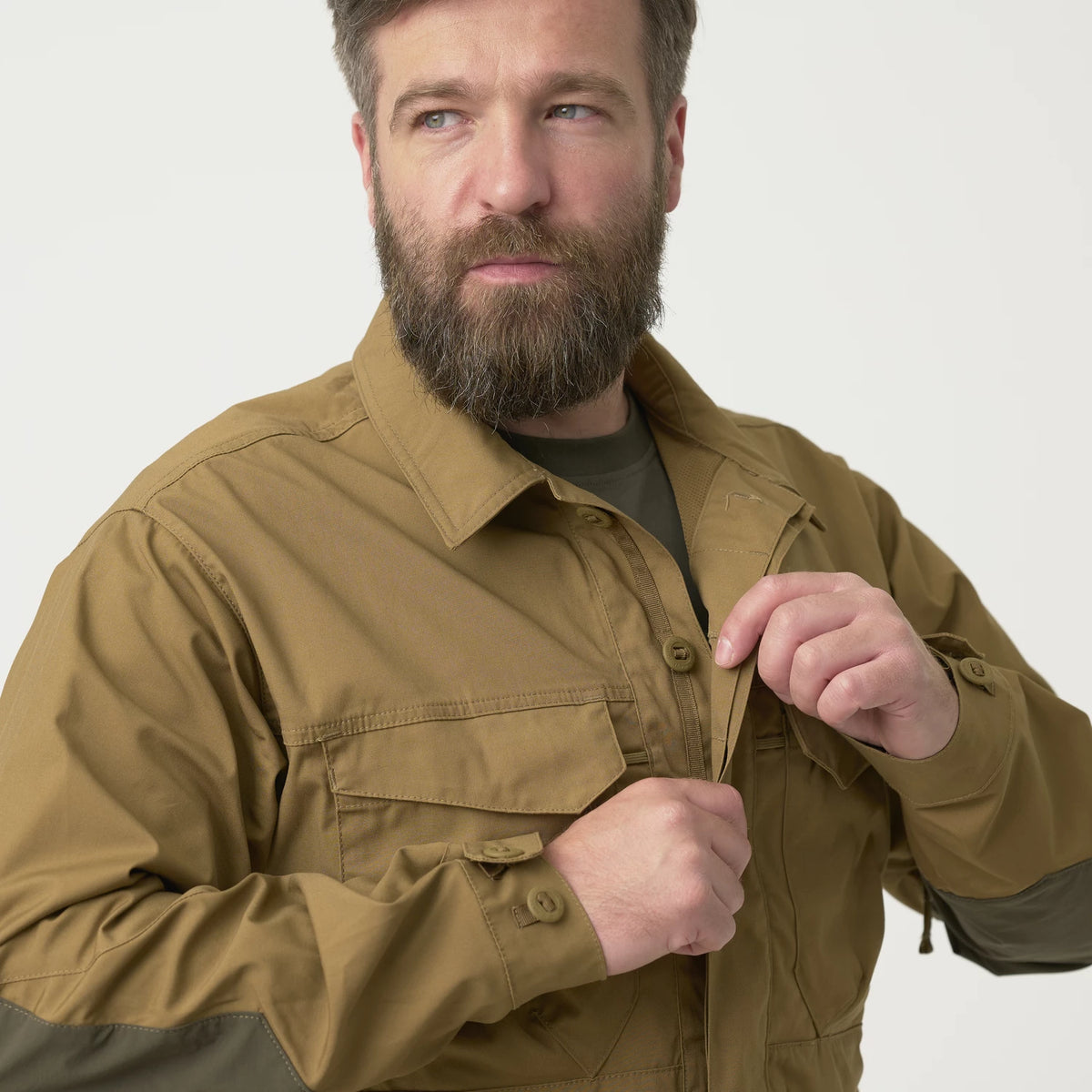 Helikon-Tex WOODSMAN košeľa, zemitá hnedá / čierna A – detail 4