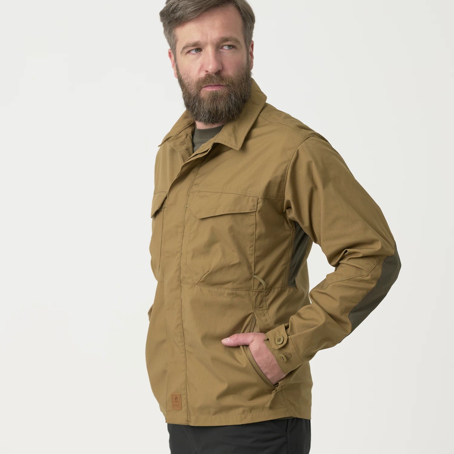 Helikon-Tex WOODSMAN košeľa, Coyote / Taiga Green – detail 6
