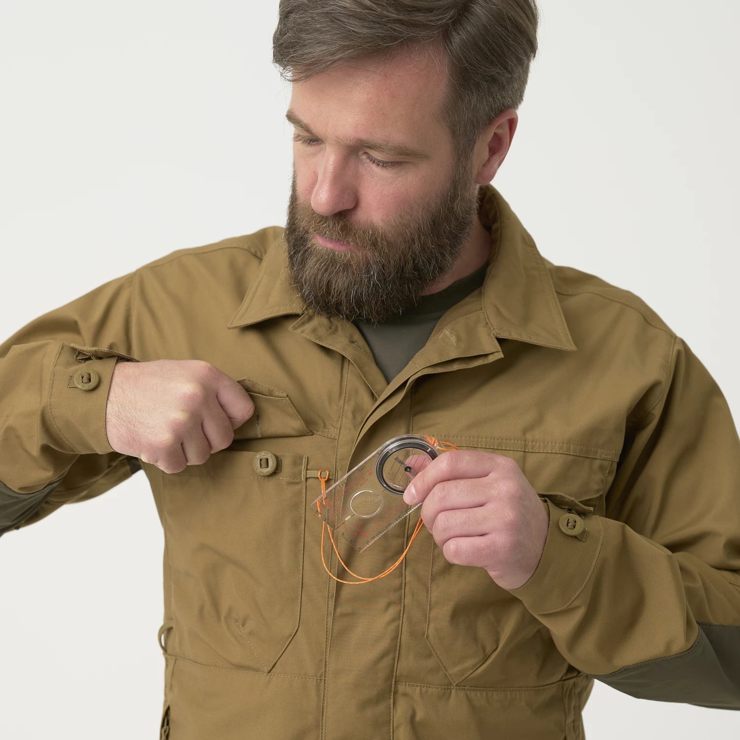 Helikon-Tex WOODSMAN košeľa Taiga Green / Black – detail 8