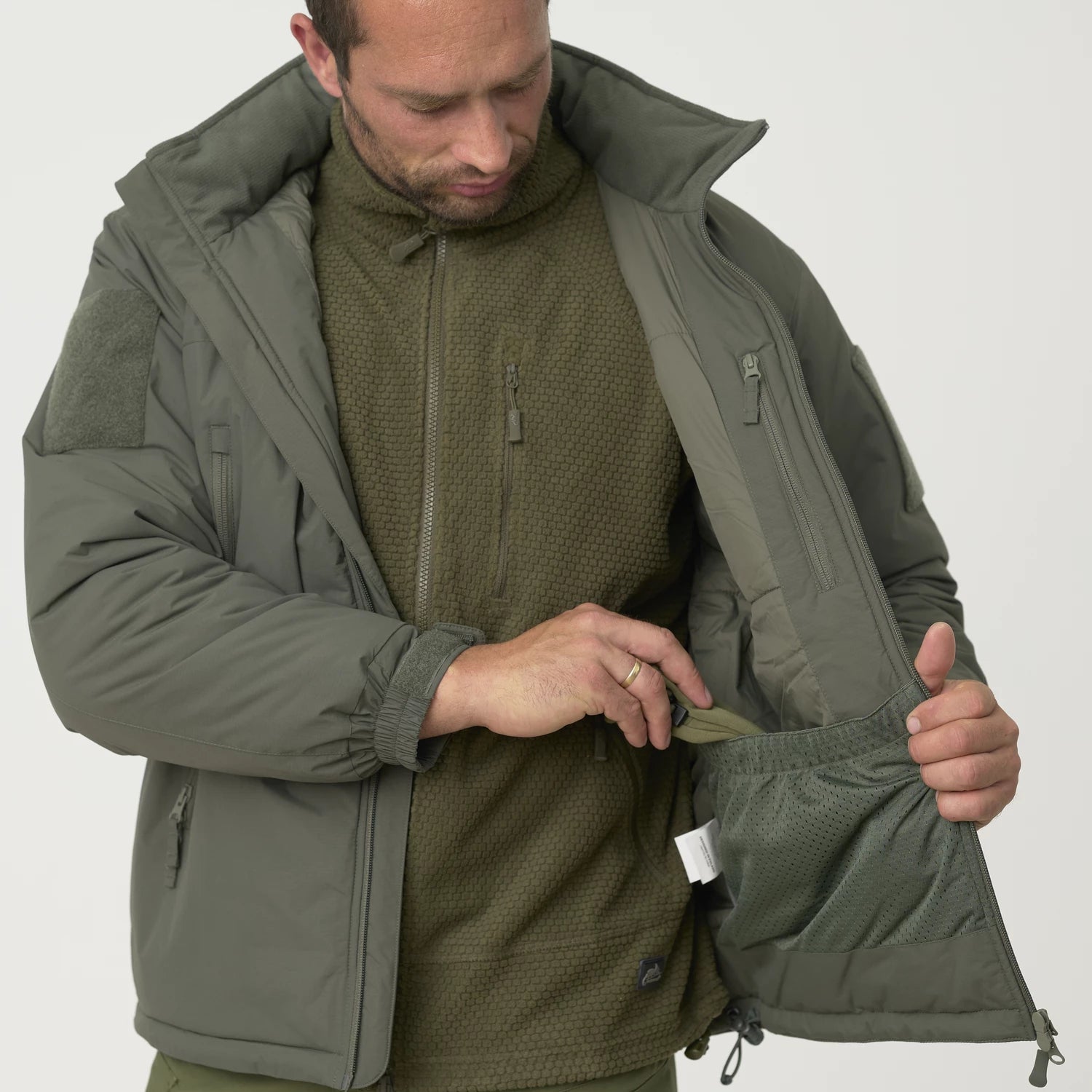 Helikon-Tex LEVEL 7 ľahká zimná bunda Climashield Apex 100g, Flecktarn – detail 7