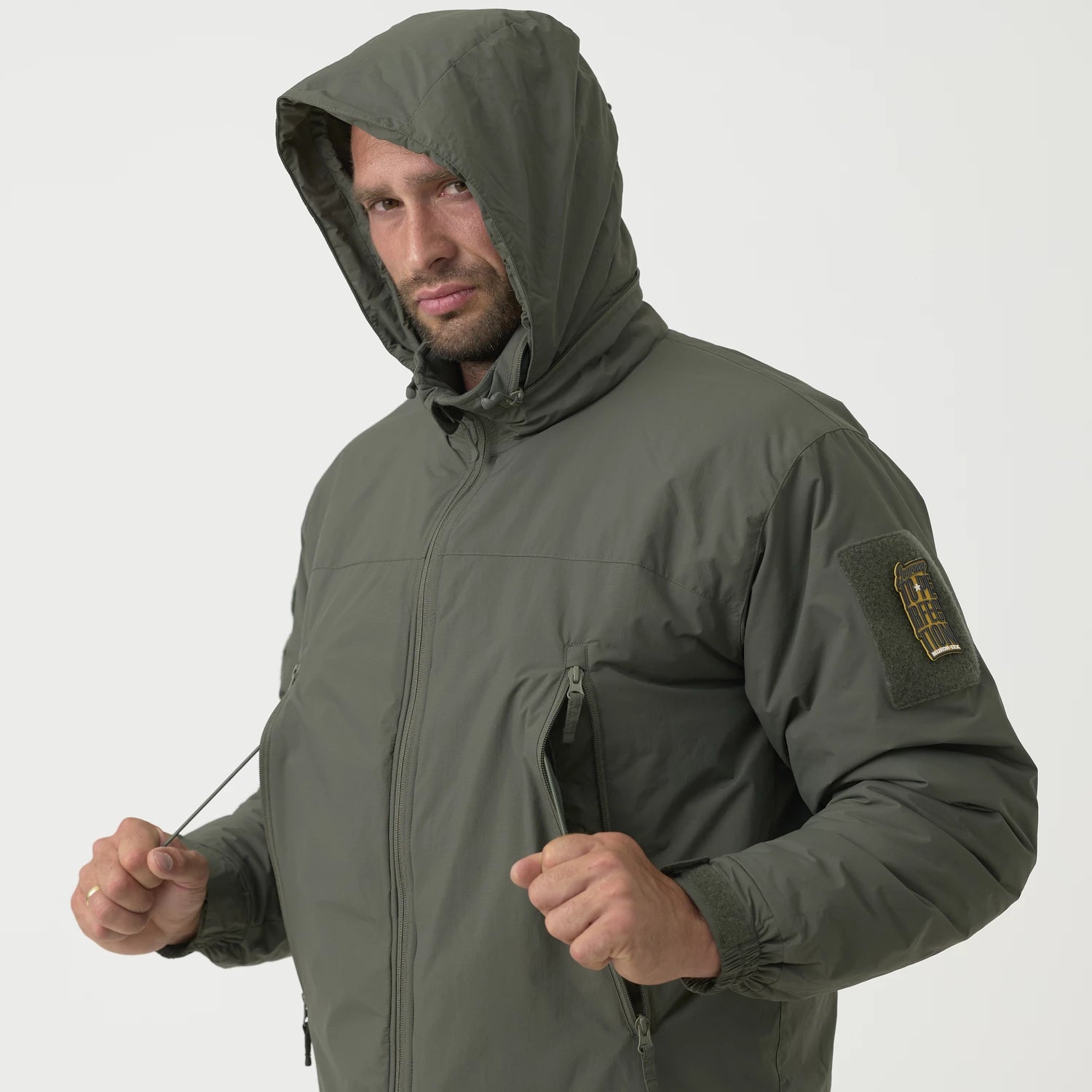 Helikon-Tex LEVEL 7 ľahká zimná bunda Climashield Apex 100g, Flecktarn – detail 8